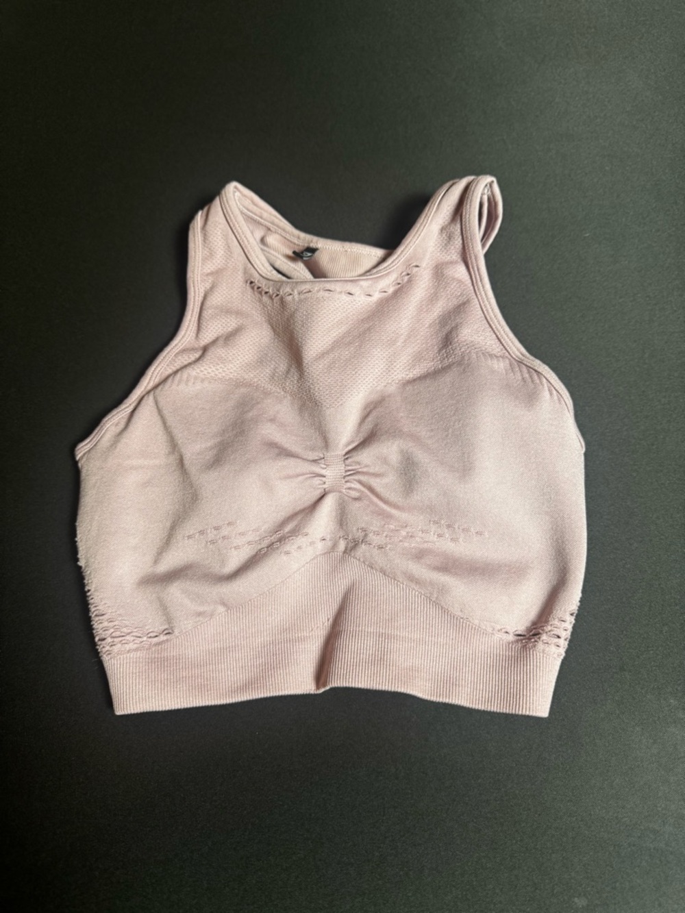 Gymshark Seamless Set Leggings Sports Bra Green Pink XS S Athleisure
